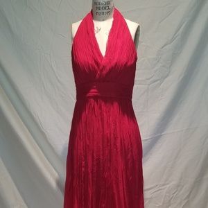 Silk Chiffon Red Gown